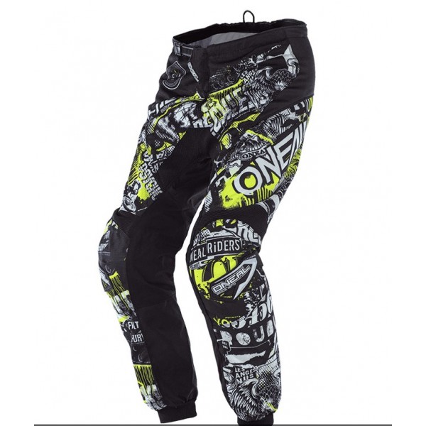 Oneal MX παντελόνι Element Junior Attack μαύρο/neon κίτρινο Παντελόνια Textile